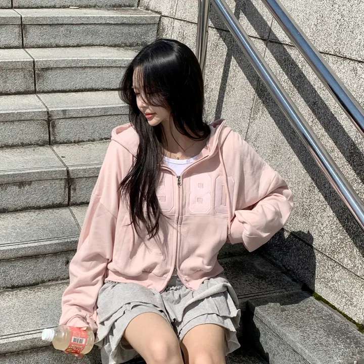 [기모추가!가을신상🤎]투웨이 도톰 자수 레터링 후드집업 7color 상세 이미지 37