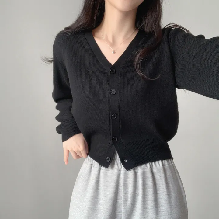 [인생가디건/10color] 머피 데일리 브이넥 무지 버튼 허리잘록 여리 니트 긴팔 가디건 상세 이미지 27