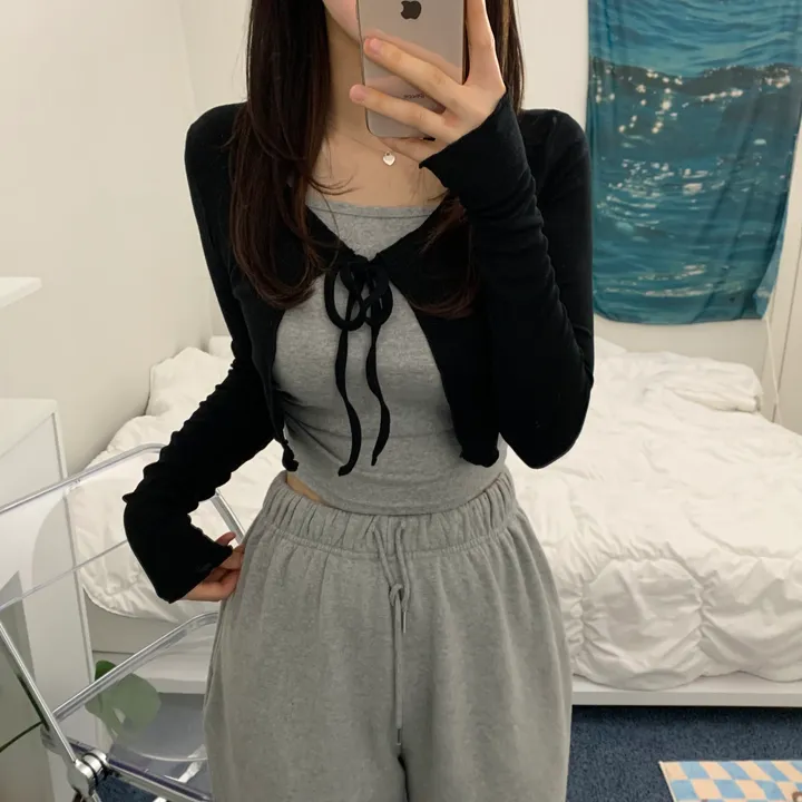 ribbon crop frill bolero (5color) 상세 이미지 7