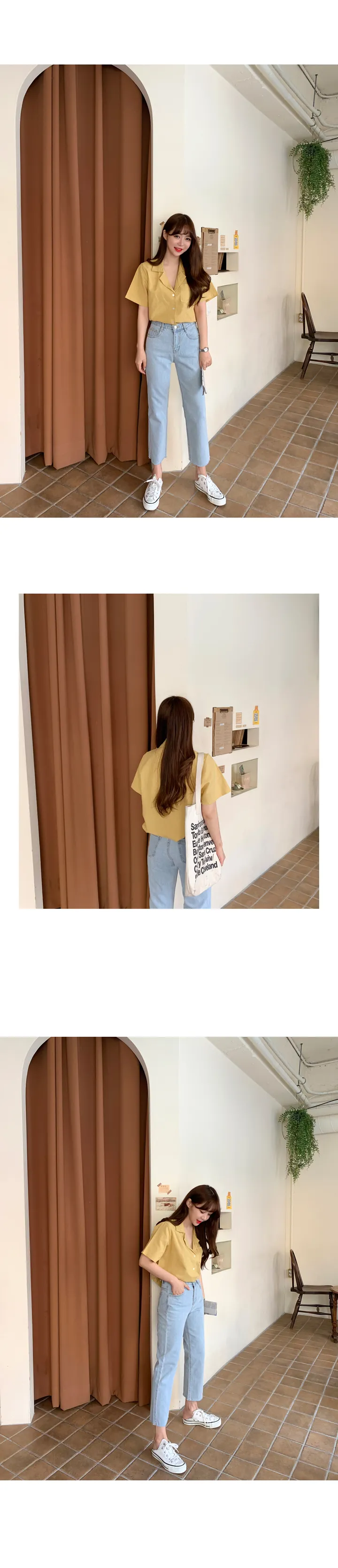 '당일발송'[landmade]인생핏키작녀썸머데님일자팬츠 (2color)'S-XL사이즈' 상세 이미지 3