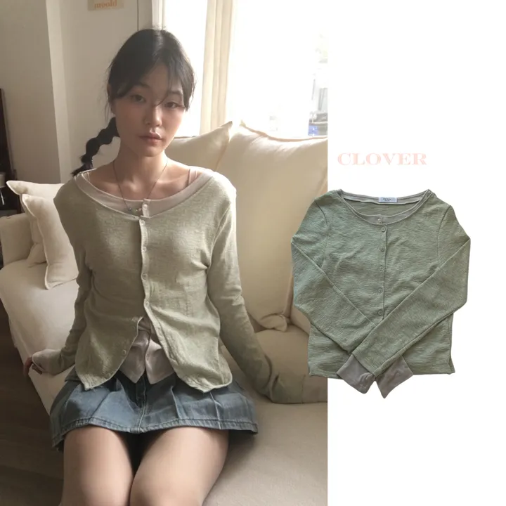 *신상할인*키고 레이어드 가디건 4color 상세 이미지 16