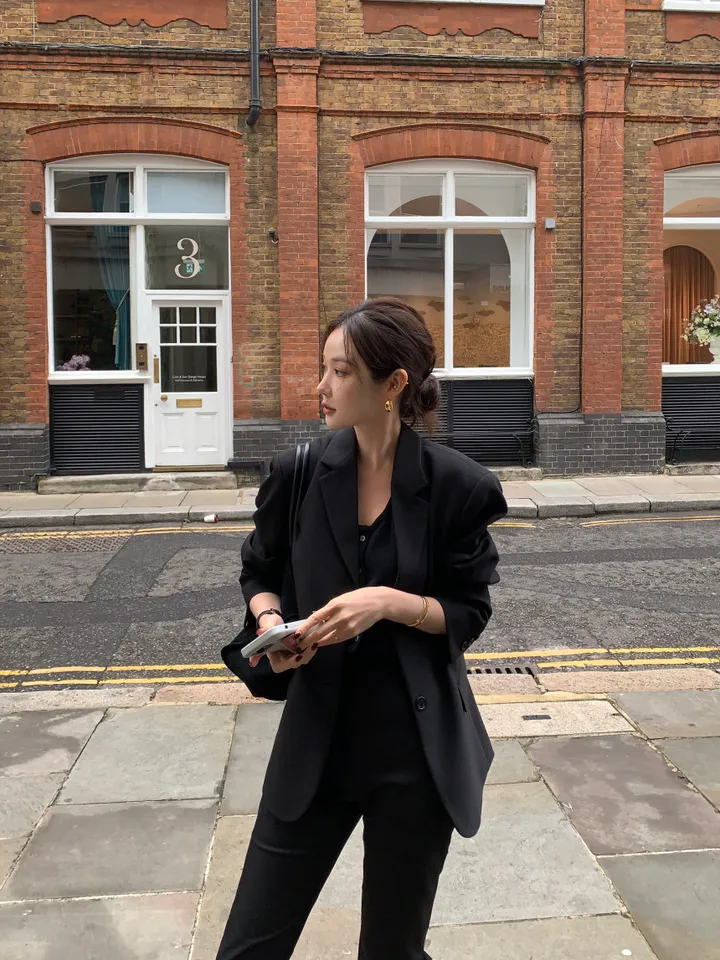 루즈핏 봄 가을 자켓 2컬러 잠바 가을 봄 코디 하객 결혼식 출근룩 상세 이미지 26