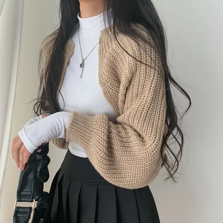 가을 두께감! 하찌 볼레로 크롭 니트가디건;5col 상세 이미지 21