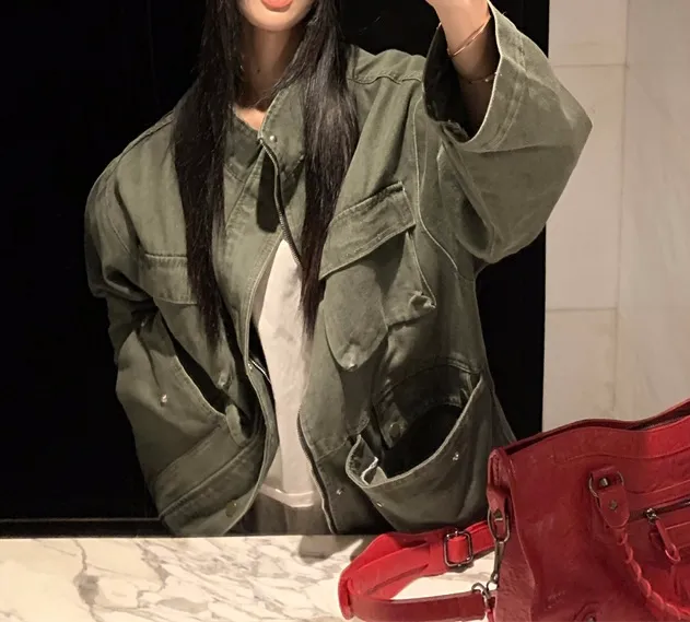 [한정당일배송L] 레브 빈티지 오버핏 야상자켓 상세 이미지 3
