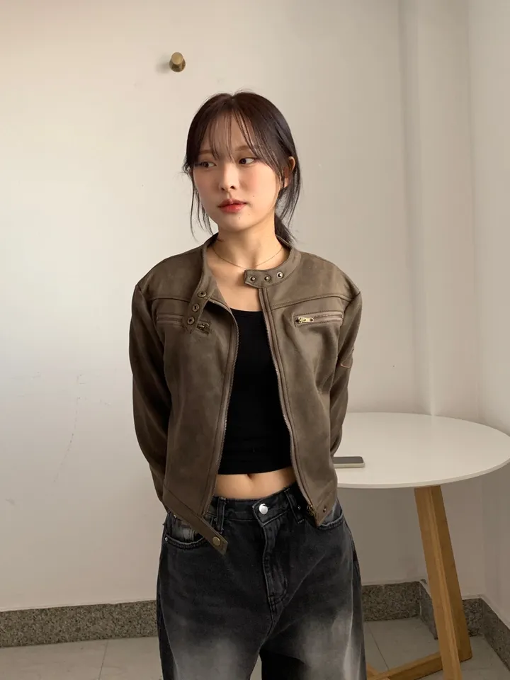 [빈티지힙🧸] 노카라 라이더 레더 가죽 자켓 상세 이미지 22