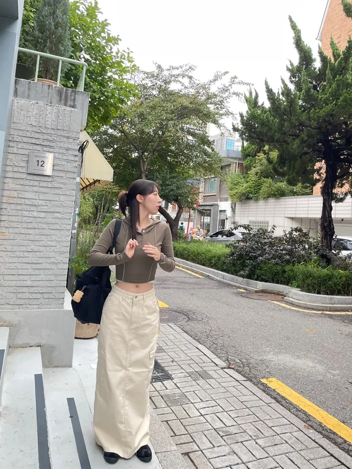 코튼 카고 롱 스커트(2 color) 상세 이미지 45