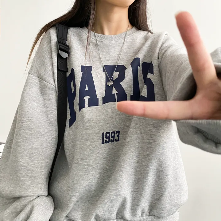 ⭐ 봄버전! [데일리!/묶음할인] 오버핏 파리스 빅레터링 맨투맨 3color 상세 이미지 25