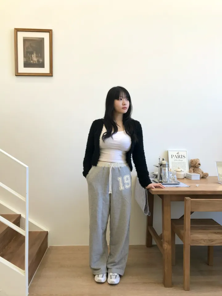 *주문폭주/유사품주의* ⭑⋰˚나인틴 스타 와이드 트레이닝 팬츠 상세 이미지 6