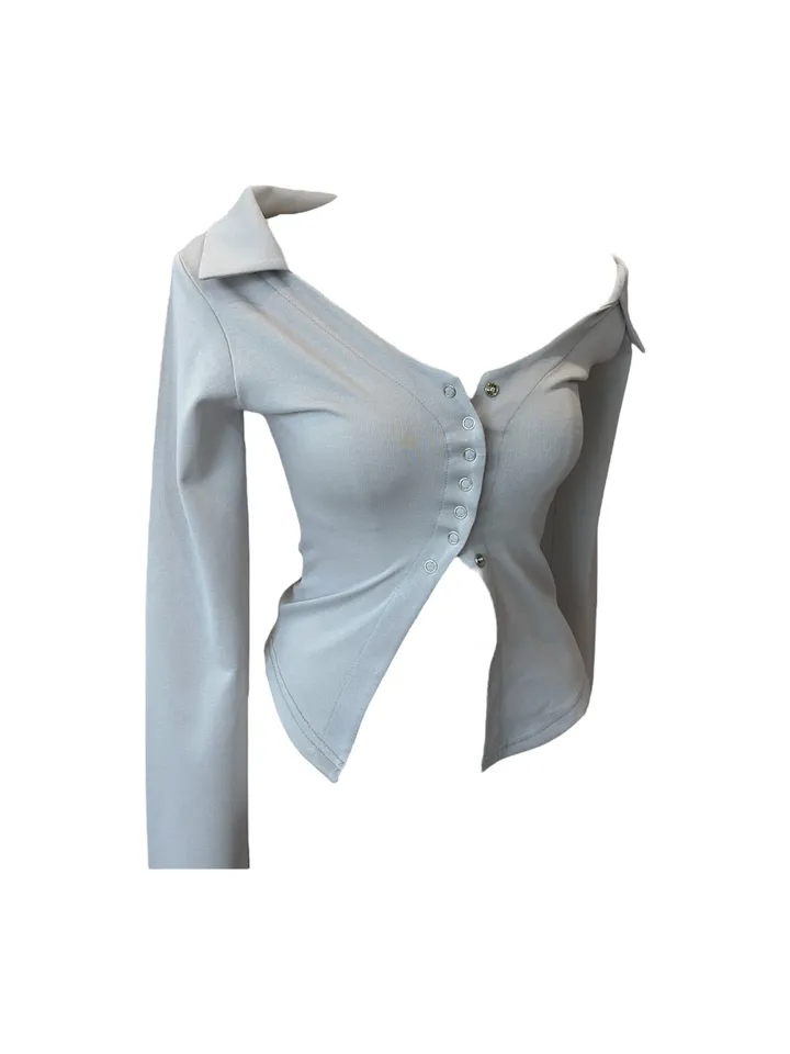 Kitzha deep v-neck blouse cardigan 키츠하 딥 브이넥 블라우스 가디건 상세 이미지 27