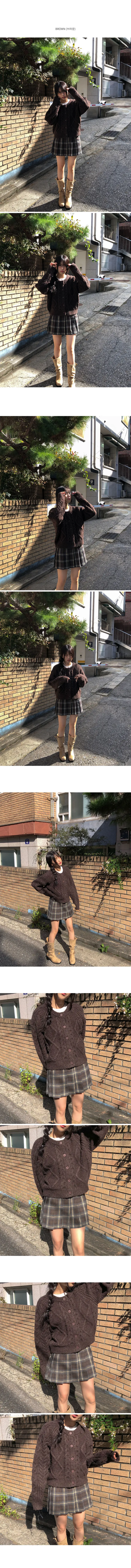 오늘출발🚀 [BEST] 언유즈얼리 모드 라운드넥 가디건 (7color) 꽈배기가디건/케이블가디건/오버핏가디건/라운드넥/오버핏/니트가디건/긴팔가디건/아우터 상세 이미지 4