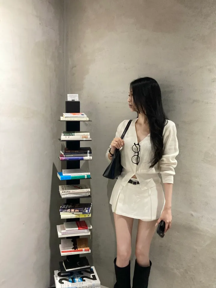 [단독*에이블리f/w신상/모델극찬/기본템정석*]심플베이직데일리니트가디건 -5color(아이보리,연브라운,블랙,연그레이,진그레이) 상세 이미지 2