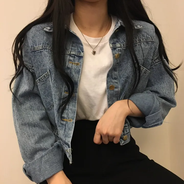 [ 봄/가을필수템 ] 뒤태 여신 루즈핏 숏 청자켓 상세 이미지 3