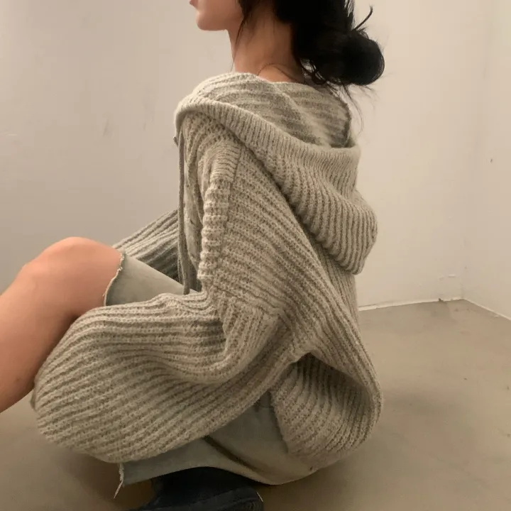 [단독!2가지버전!🤎/저렴이X] 폭닥 아방핏, 벌룬 투웨이 꽈배기 후드니트 집업 - 5color 상세 이미지 37