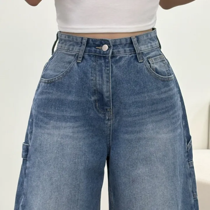 [카펜더버뮤다🐰/숏&롱/~2XL] 아일렛 카펜더 5부 7부 버뮤다 데님 숏팬츠 여름반바지 기장선택 남녀공용 하체커버 빅사이즈 (5Col) 상세 이미지 8