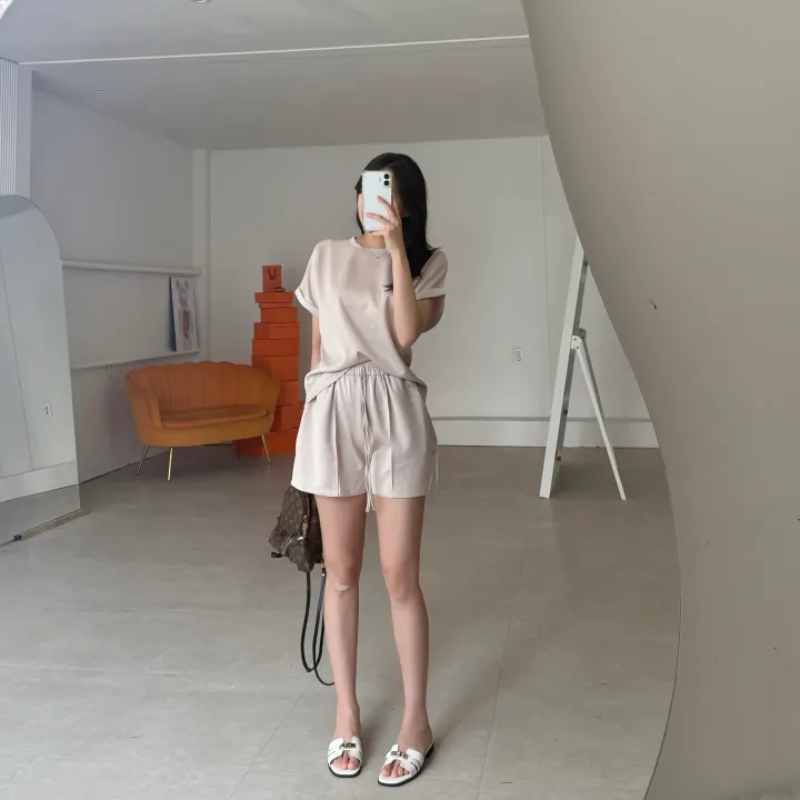 안입은듯 시원한 썸머 마실 반바지 세트  *투피스,숏팬츠,캡소매,롤업,여름내내,데일리 상세 이미지 9