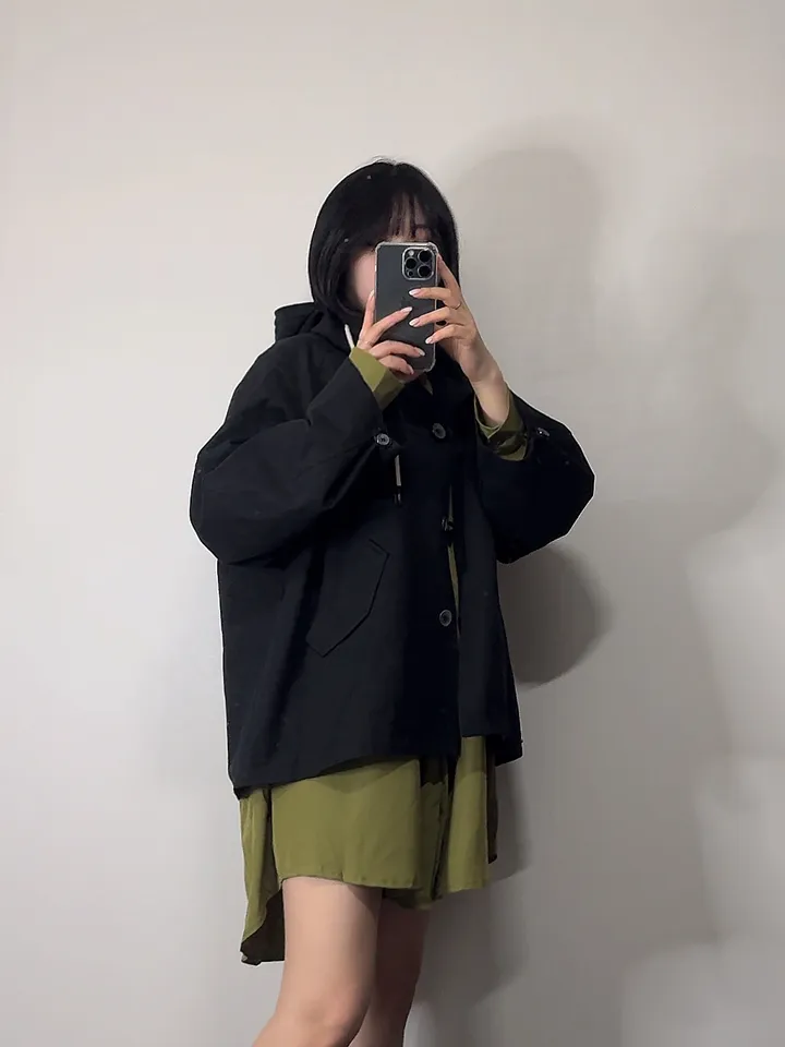 [🤍당일출고🤍/아방핏제대로2color/고퀄리티] 프리미엄 하프 후드 트렌치 야상 코트 자켓 상세 이미지 41