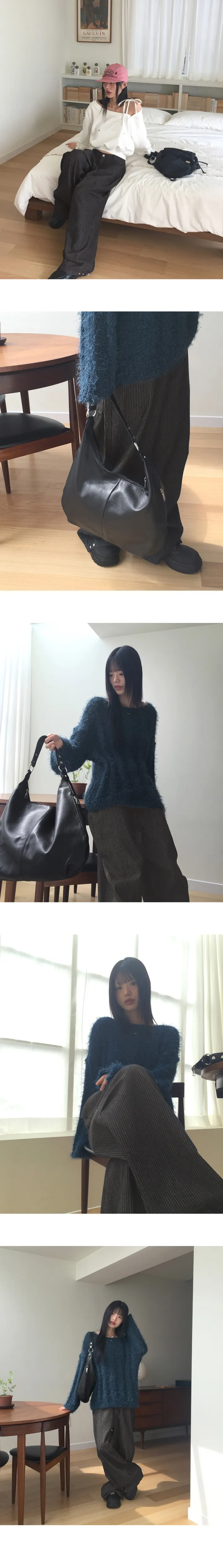 [핏보장✨/MADE] 어슨 스트라이프 스냅 단추 벌룬핏 뒷밴딩 데님 팬츠 상세 이미지 9