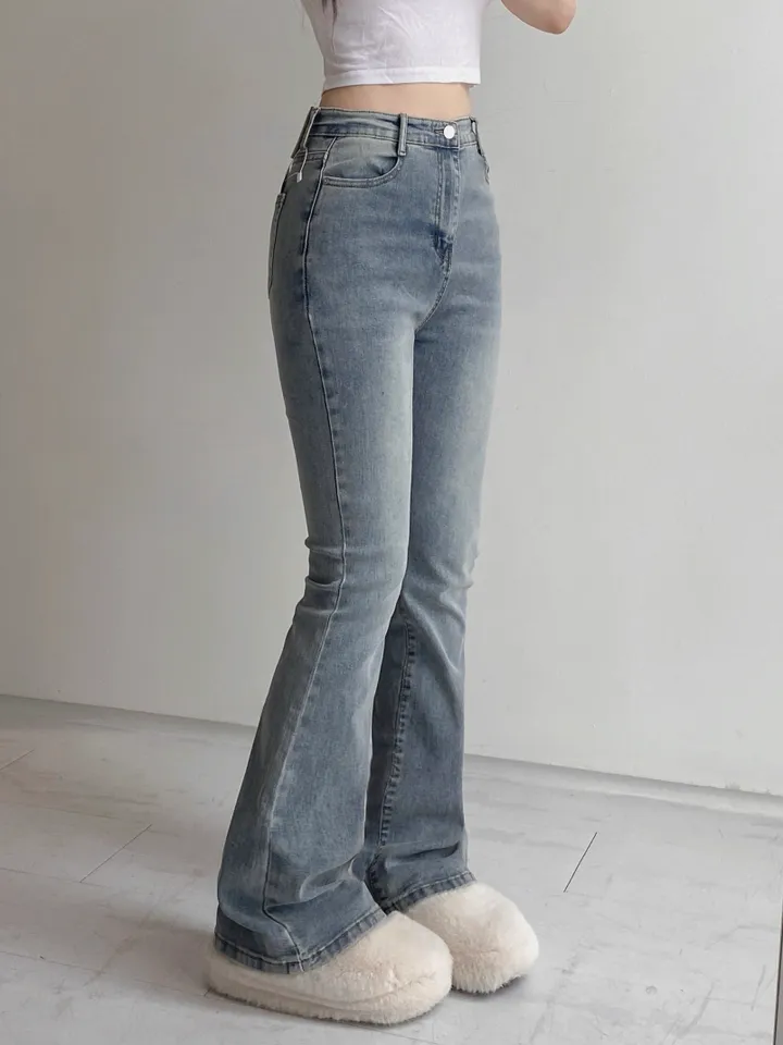 [인생팬츠/기장선택/~2XL] 빈티지 워싱 스판 하이웨스트 부츠컷 데님 롱 팬츠 - 6color 상세 이미지 8