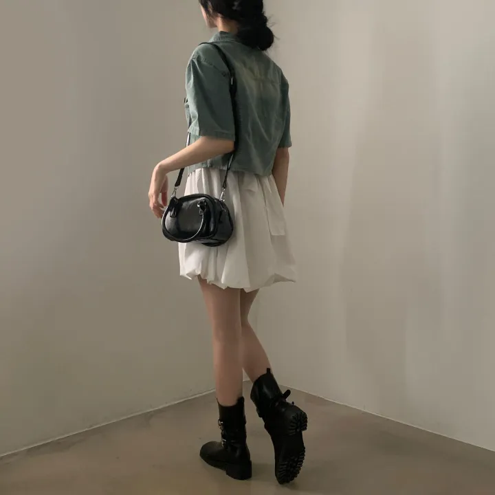 [데일리/청순무드(＊’͜’ )] 봄웨더 반팔 데님 크롭 청자켓 - 3color 상세 이미지 18