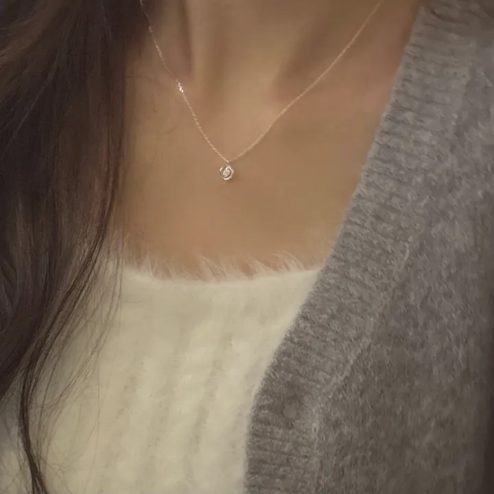 [silver925] 레인 큐빅 목걸이 (2color) 상세 이미지 6