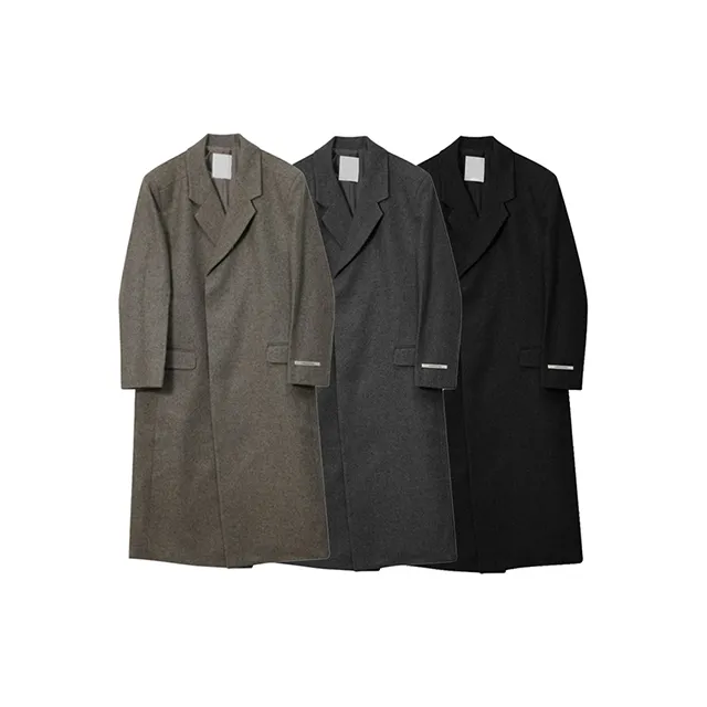 (Unisex) 카민 히든 롱 코트 (3color) 맥시 겨울코트 오버사이즈 울코트 남녀공용 상세 이미지 26