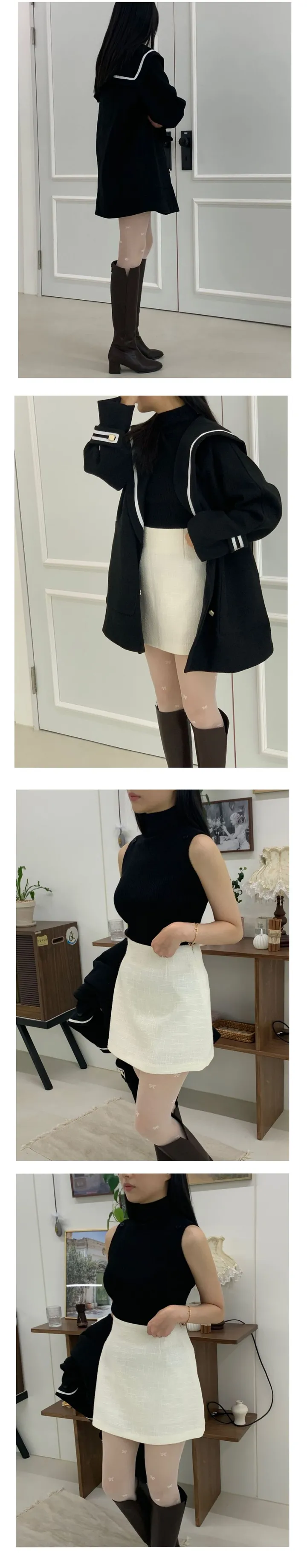 [케이프코트]세일러자켓/아방핏/러블리/겨울코트/울코트/세일러코트/키작녀코트/하프코트/숏코트 상세 이미지 9