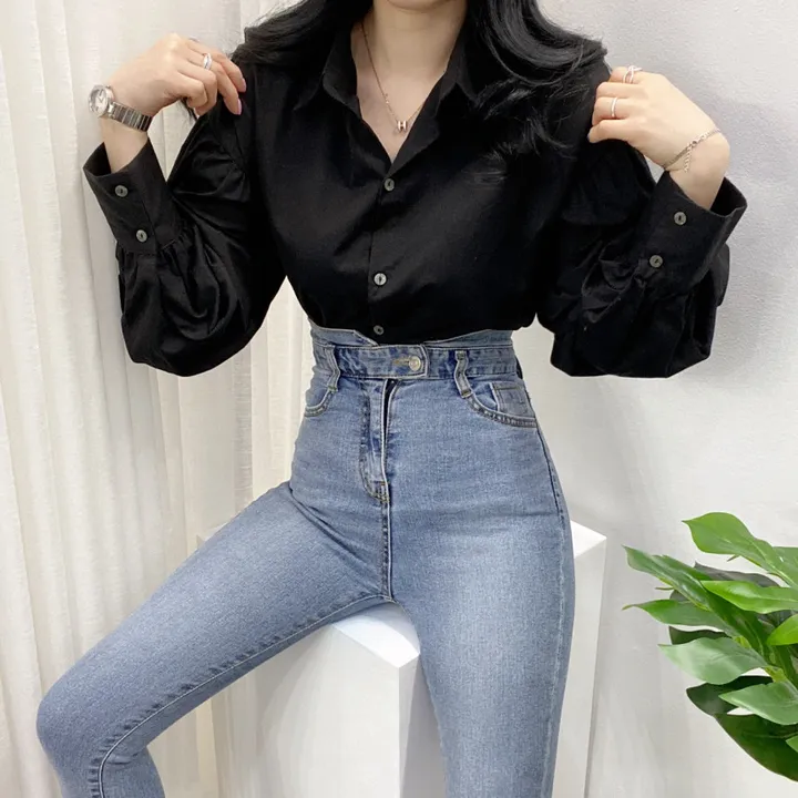 🚀당일발송🚀[베이직/하객룩] 봄 가을 메인 벌룬 블라우스 남방 상세 이미지 28