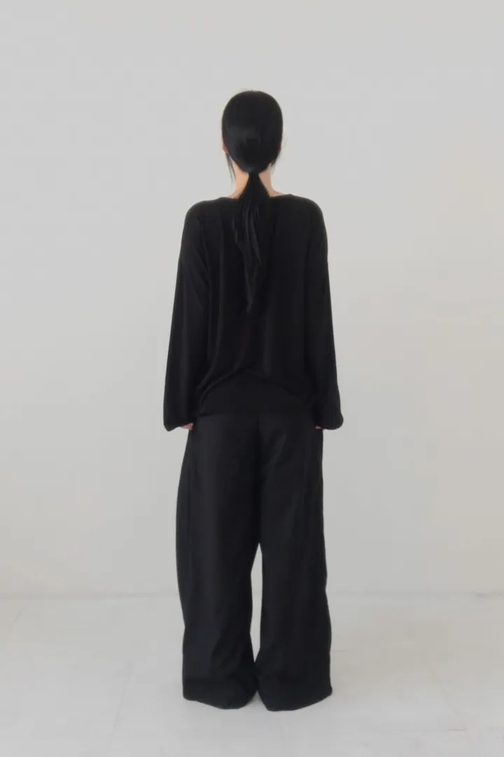 블랙 루즈핏 브이넥 가디건 상세 이미지 12