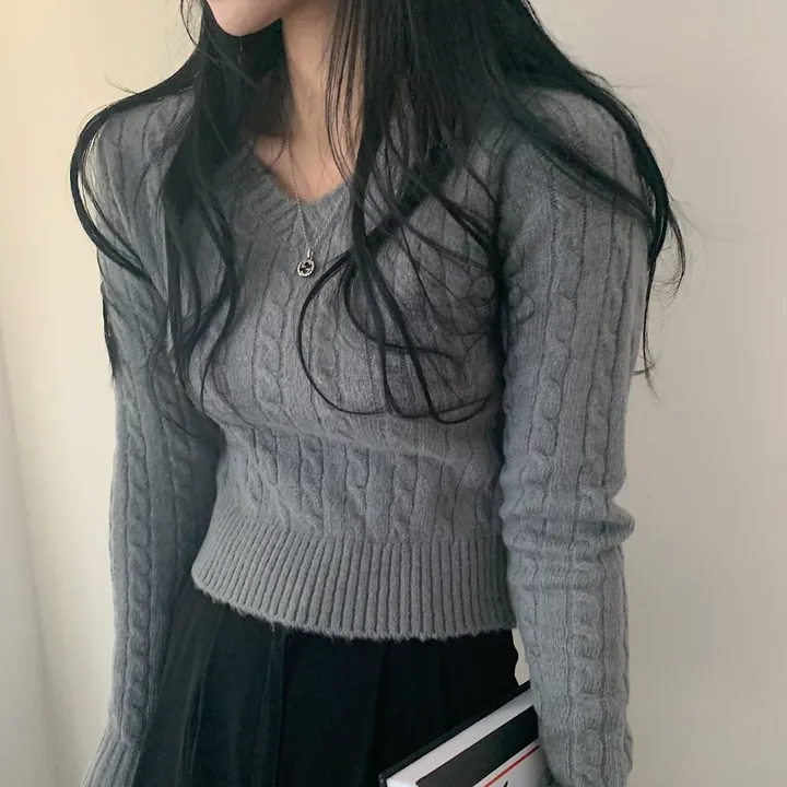 [허리보정2탄] 에브리데이 꽈배기 브이넥 니트 ;4col 상세 이미지 19