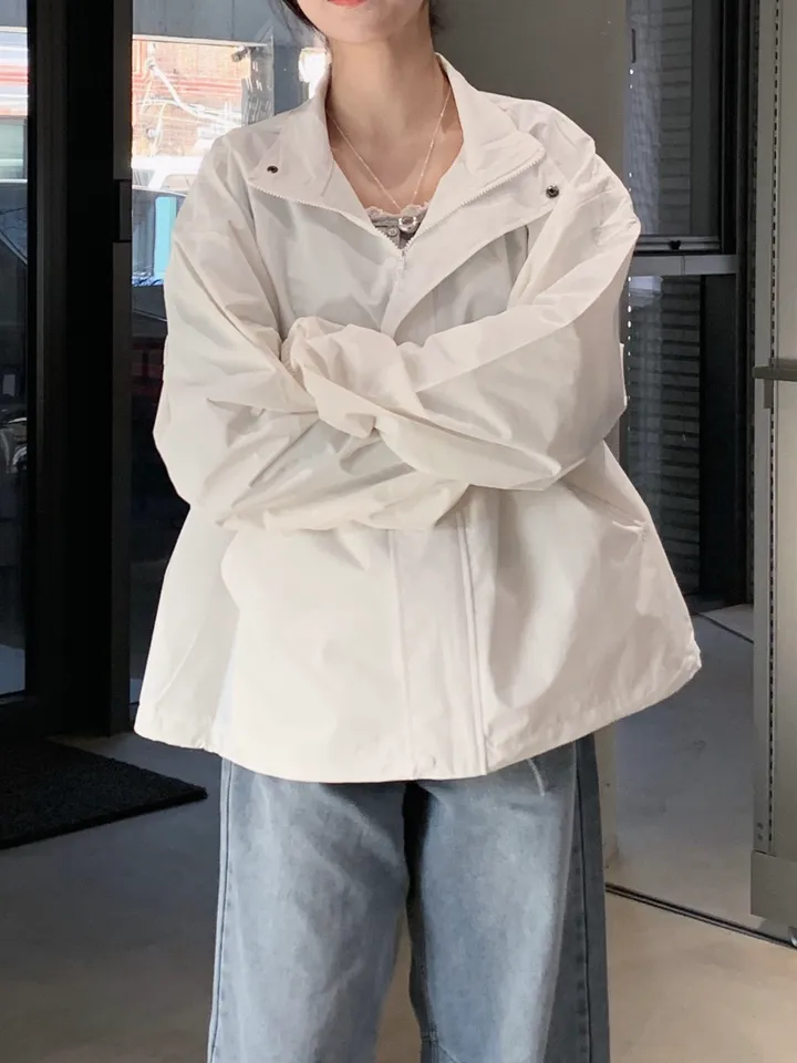 [트렌치 바람막이🤍/아우터맛집!] 트렌치바람막이 야상 하이넥 바람막이 숏트렌치 간절기아우터 데일리룩 숏야상 봄 자켓 오버핏자켓 상세 이미지 57