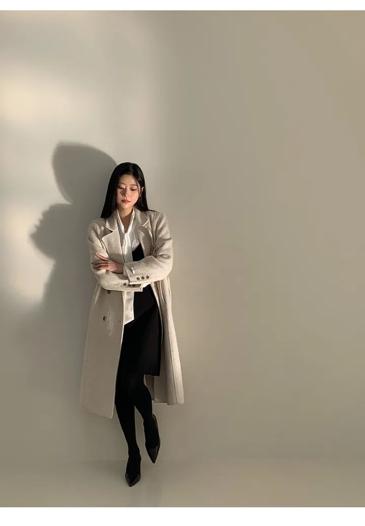 [자체제작/1만장돌파!/S-L] 브랜던 프리미엄 더블 울 핸드메이드 롱 코트 상세 이미지 97