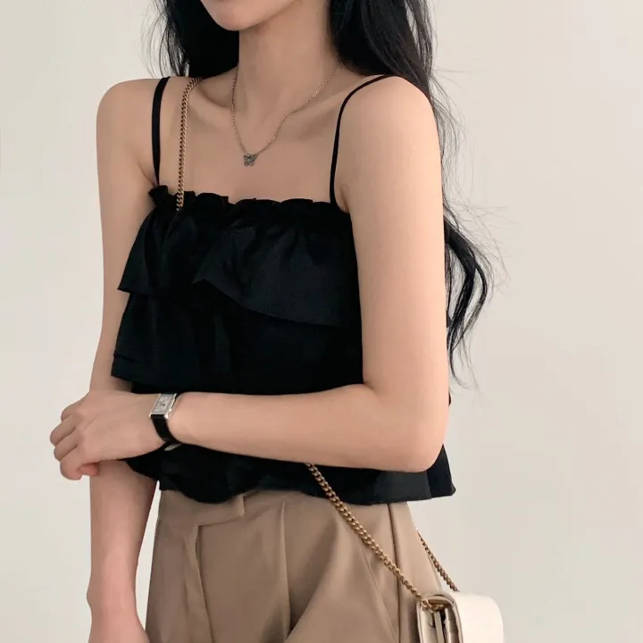 [베스트재진행] 메리미 프릴 캉캉 뷔스티에 크롭 끈나시;2col 상세 이미지 39