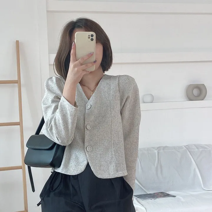 하객룩BEST💗(긴팔ver)[주문폭주🔥] 동글 트위드 버튼 긴팔 자켓 상세 이미지 61