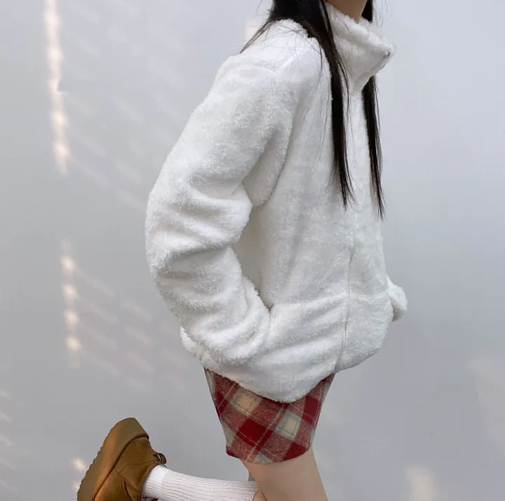 *부들양털후리스 3 SIZE * 후리스 가을 겨울 양털 오버핏 플리스 뽀글이 극세사 홈웨어 아우터 커플템 상세 이미지 15