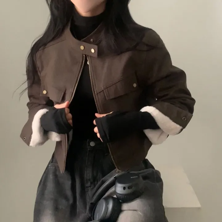 Made [왕따뜻] 몽블 스웨이드 차이나 크롭자켓, 집업 - 4color 상세 이미지 26