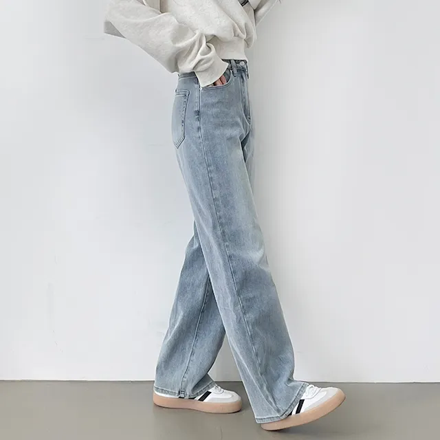 [3기장/S~2XL!] 라이크 그레이시연청+진청 스판데님와이드팬츠 YKK 2color 상세 이미지 3