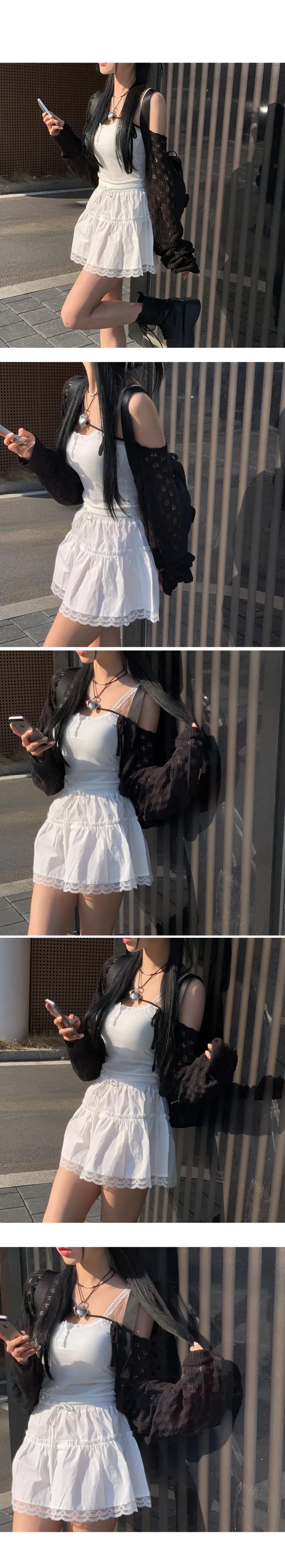 [코디추천🖤] 레베 여름 펀칭 리본 볼레로- 2color 상세 이미지 10