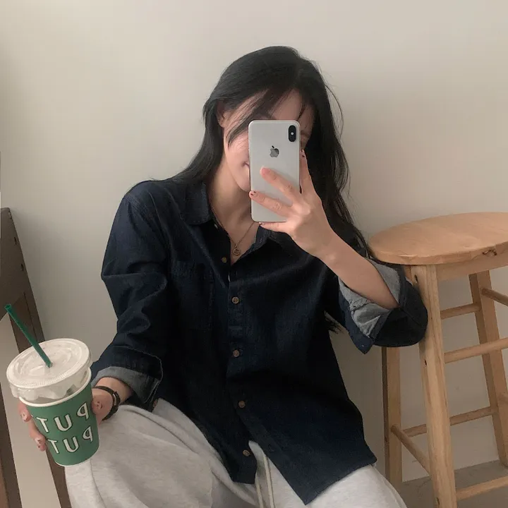 [여유핏🤍/논페이드원단*.*] 안느 데님 생지셔츠, 남방 - 4color 상세 이미지 13