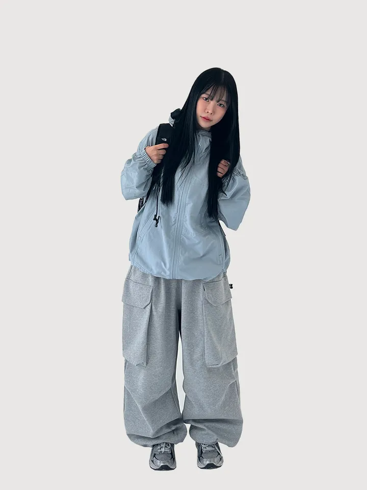 [오버핏,퀄보장/UNISEX] 케이 파스텔 후드 바람막이 (3color) 상세 이미지 4