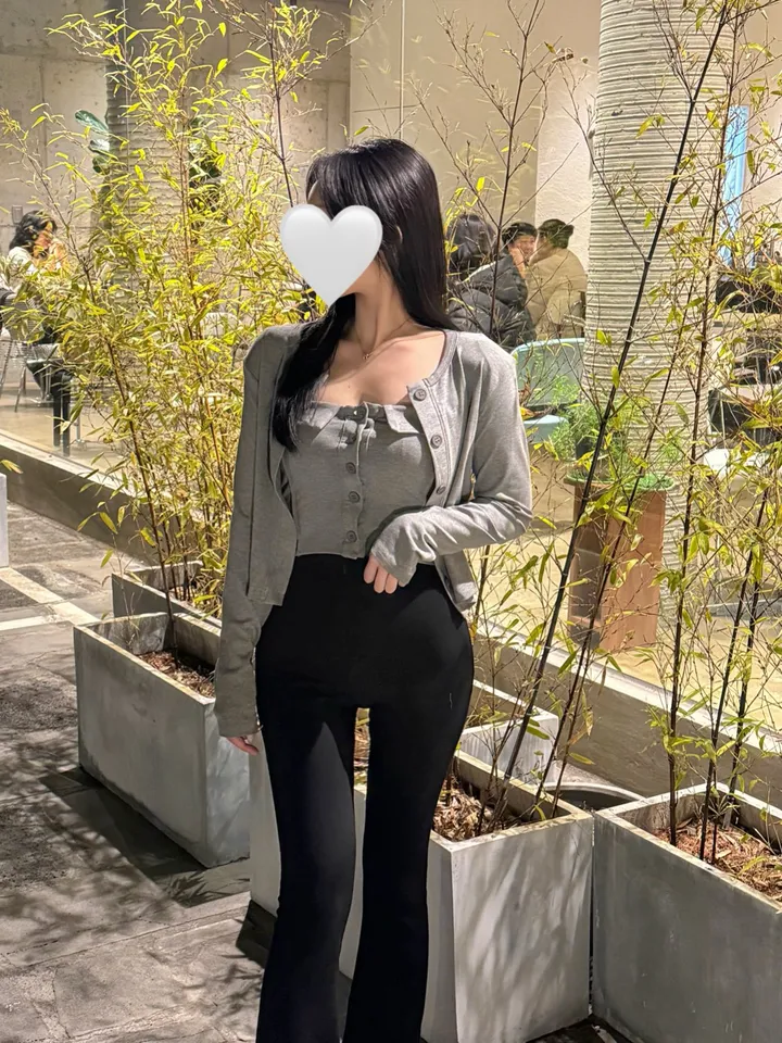 [핏보장!!/여친룩] 튜브탑가디건세트 3color 상세 이미지 2