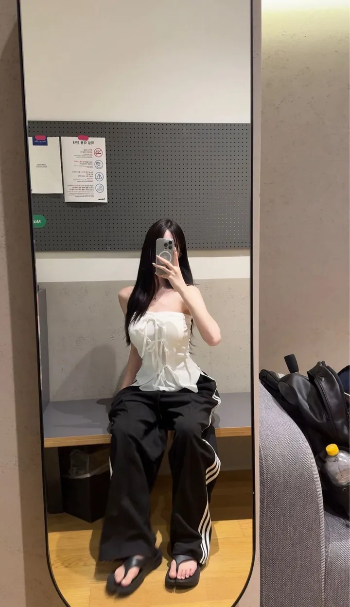 리뷰극찬[사장소장*.*high quality🙋🏻🩶] 콜드 트랙 저지 팬츠 상세 이미지 19