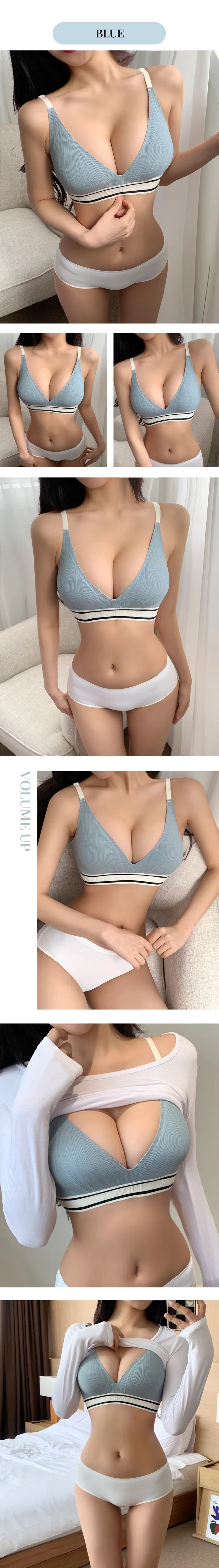 [아찔한가슴골/완벽푸쉬업] 브랜드퀄리티 코지 스포티브라 캐주얼브라 브이넥브라 가슴골생성 브라 왕뽕브라 언더웨어 상세 이미지 22