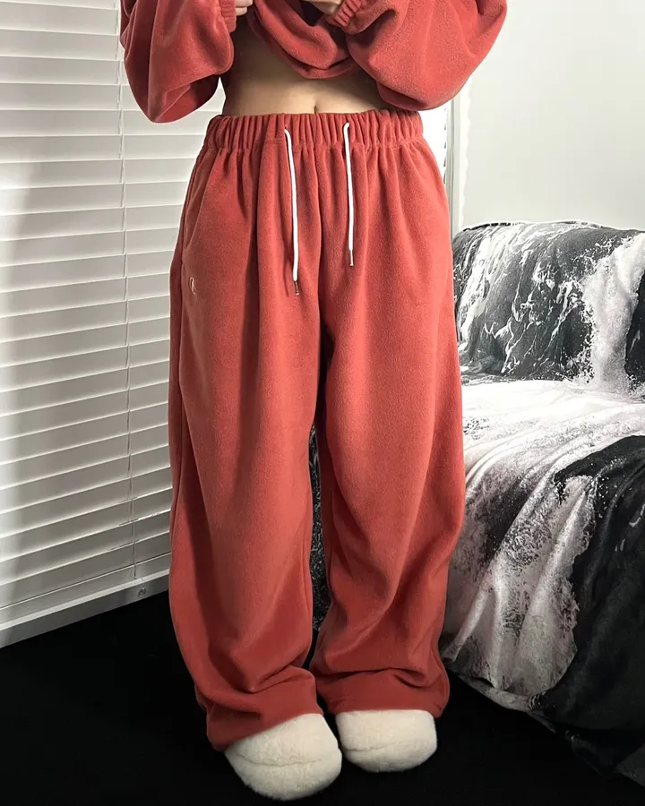 [주문폭주🔥1800장돌파🙏🏻]제로 후리스 롱와이드 팬츠👖[6color/세트가능][후리스팬츠/롱팬츠/트레이닝/후리스/와이드팬츠/츄리닝] 상세 이미지 66