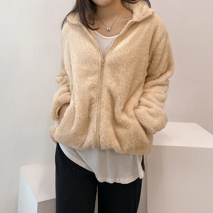 (💥강추템!! 보들보들촉감~💥) 따뜻 플리스 후리스 커플 포근 털 겨울 집업 (L~XL) 상세 이미지 18