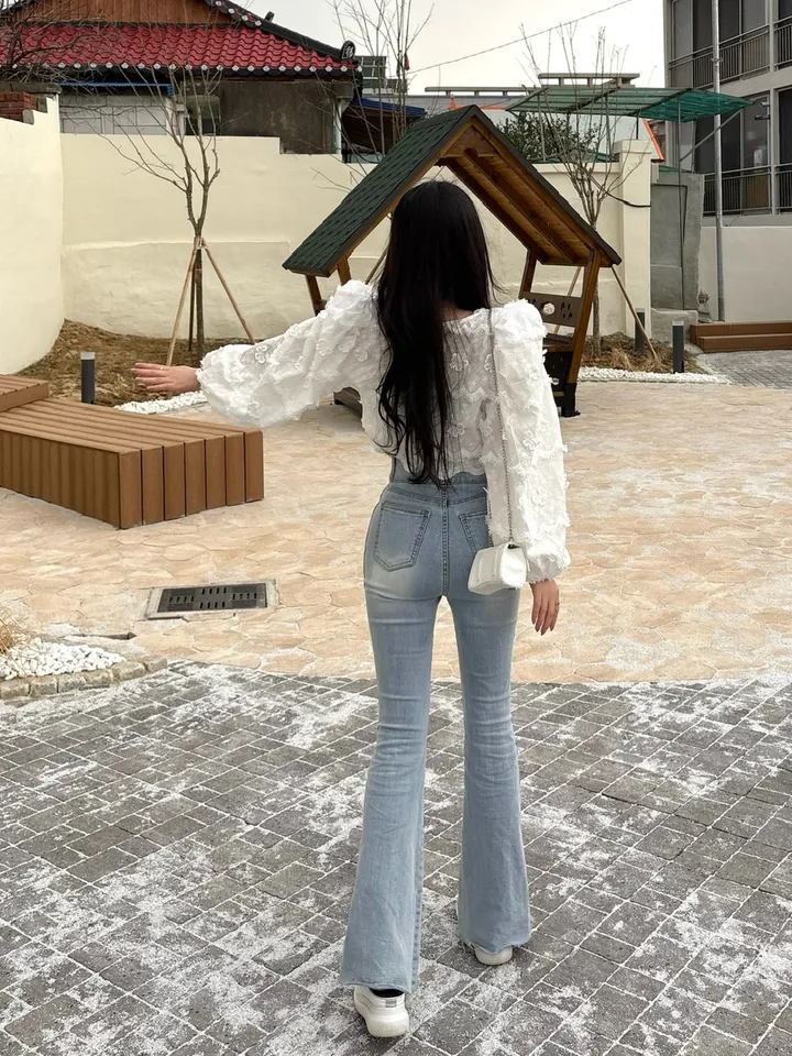 (얼굴소멸) 나비 레이스 자수 퍼프 볼레로 자켓 가디건 상세 이미지 8