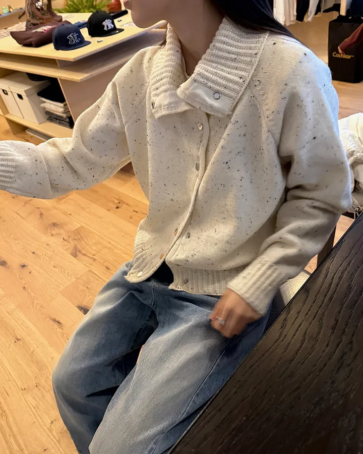 페퍼 하이넥 버튼 가디건 상세 이미지 9