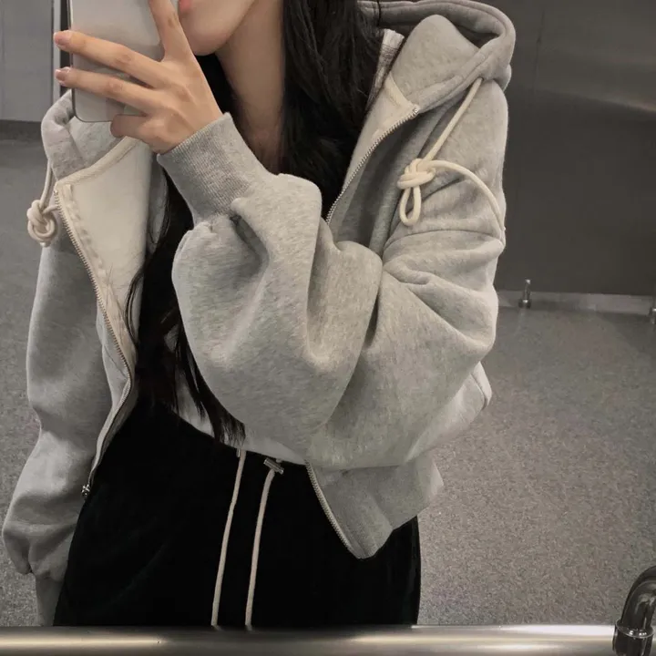 [완전인기✨/백염컬러 당일출고!] 자체제작 크치Made 꿈에 나온 핏, 투웨이 양기모 크롭 후드집업 ver 아우터 자켓 - zipup 상세 이미지 79
