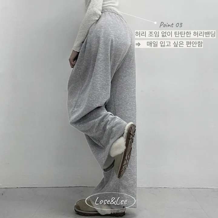 [재구매율증명/3만장돌파🌸/여름강추템] 더블 허얇골넓핏 와이드 하이웨스트 핀턱 사이드핀턱 오버핏 트레이닝 밴딩 팬츠 상세 이미지 8