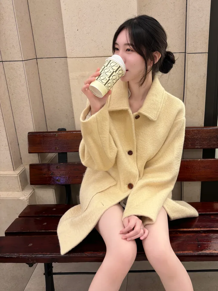 얼리버드 세일!![3COLOR/알파카8 모헤어12] 버터 모헤어 하프 핸드메이드코트 상세 이미지 34