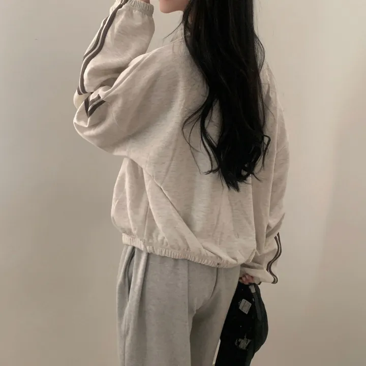 [후기보장*.*/🤎] 필드 라인 배색 투웨이 카라 레터링 집업,점퍼 - 4color 상세 이미지 33